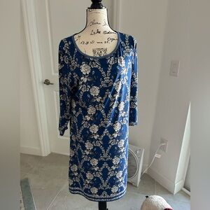 Max studio Floral Blue Dress